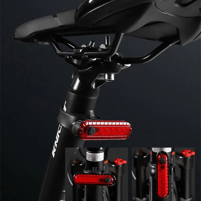 Feu arrière de vélo lumineux rechargeable par USB - Installation facile
