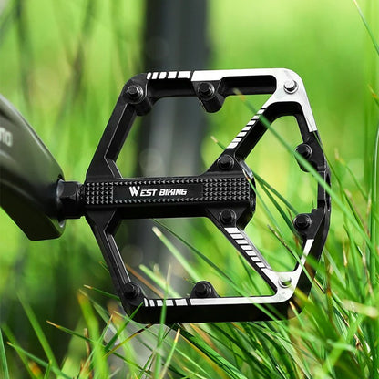 Pédales de vélo antidérapantes élargies Universelle pour VTT et Vélo de route - Alliage d'aluminium