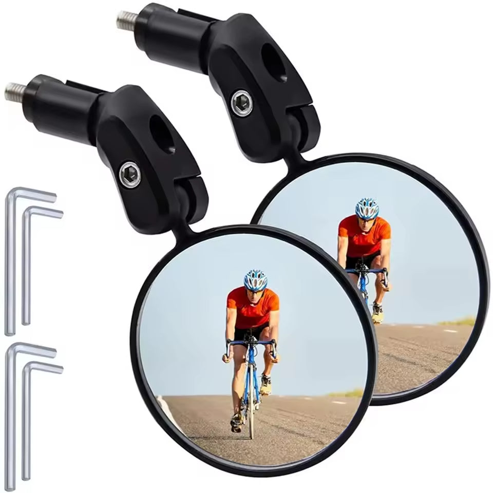 Rétroviseur de vélo et VTT sur guidon universel, rotation réglable, grand angle